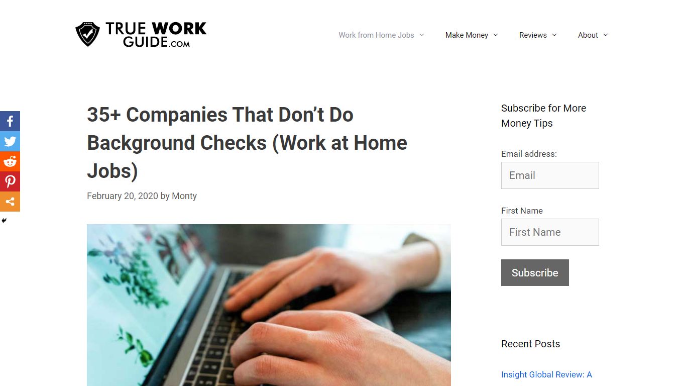 35+ Companies That Don't Do Background Checks (Work at Home Jobs)